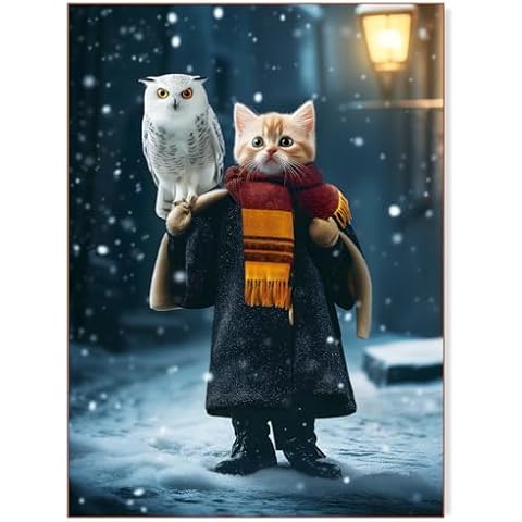 Fishwisdom 500 Pieces Jigsaw Puzzles Challenging Puzzle for Adults and Teens and Kids Family Happy Games Cats Series Magic Cats Cover
