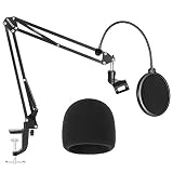 COMPATIBILIDAD: Su peso máximo de carga es de un kilogramo; El soporte NO es compatible con Blue Yeti, Snowball, Blue Spark; VERIFIQUE el peso de su micrófono ANTES de comprar