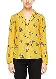 seidenblusen designer  s.Oliver BLACK LABEL Damen 11.001.11.2653 Bluse, Yellow AOP, (Herstellergröße: 38)