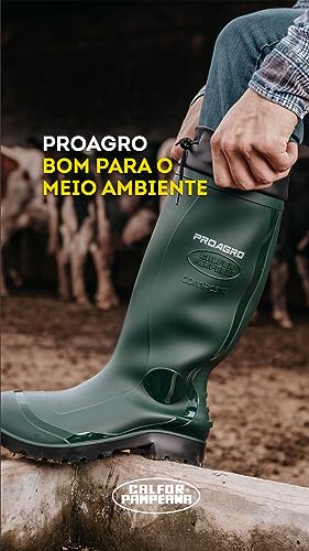 Bota Galocha Calfor Verde Proagro Com Polaina (44)