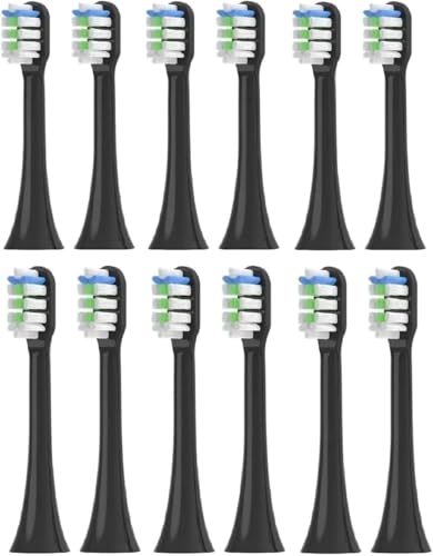 12 �݊� Soocas V1/X1/X3/X5/X3U/X3PRO/v1/v2 �\�j�b�N�d�����u���V�\�t�g�уm�Y���A�����p�u���V�w??�b�h(Black)