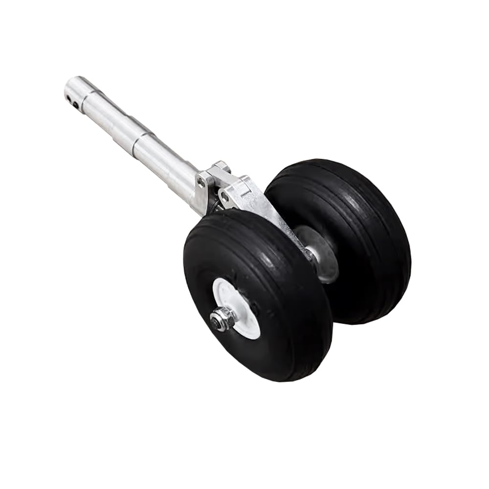 Tren de Aterrizaje con amortiguación for avión RC, trípode aleación Aluminio 85-185 mm absorción Impactos, Orificio 4/5 for Modelo EDF 3-6 kg(D4.0- H165mm)