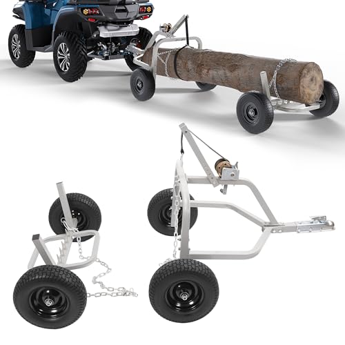 ALMULOO 1000LBS ATV Log Skidder Arch & Holder Set Log Dolly Trailer Logs Up
