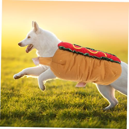 Disfraz divertido Hot Dog para perros y gatos talla M miniatura 5