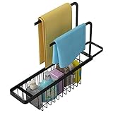 Telescopic Sink Storage Rack with Towel Bar, Adjustable Sink Caddy Home Kitchen Sink Organizers...