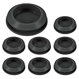 M METERXITY 8 Tappi in Silicone, Tappi a Scatto per Fori da 25-27mm, Tappi Rotondi in Gomma per Paratie Cucina Tappi Tenuta Stagna Impermeabili [Nero]