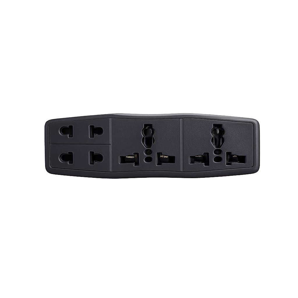 4-Way Universal Plug Adapter | 2 x 2-Pin & 2 x 3-Pin Universal Sockets | Multi-Plug Power Adapter for Home, Office & Travel-picture-38