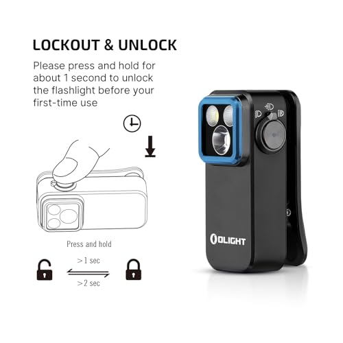 OLIGHT Oclip Pro EDC Flashlight Clip-on Light, Rechargeable 500 Lumens with Three Lighting Solutions Type-C Charging, Magnetic Flash Lights for Signaling, Cycling, Outdoor or Indoor Use(Black) - Image 5