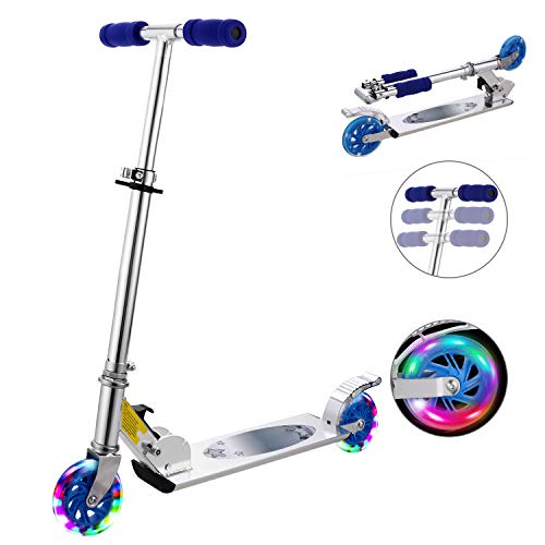 Hikole Aluminium Alloy Scooter for Kids, Adjustable Height Kick Scooter for Boys