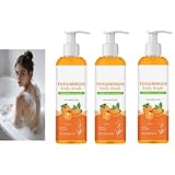 Persimmon Body Wash - Sanftes Deodorant-Duschgel für Frauen und Männer, Hautreinigung, Entfernung von starkem Geruch und Gerüchen für ältere Menschen, Tiefenreinigung Feuchtigkeitspflege, (3PCS)