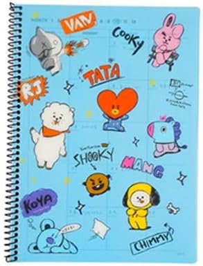 Amazon Bt21 Monthly Planner Bt21公式グッズ 予定表 手帳 日記 プランナー 人気 Bts 防弾少年団 公式 チャーム 書きやすい 罫線 プレゼント 誕生日 記念日 友達 K Pop キャラクター かわいい 使いやすい おしゃれ ブルー 日記帳 文房具 オフィス用品