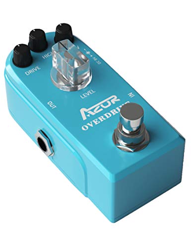 AZOR Overdrive Guitar Effect Pedal, Blue Drive Vintage Overdrive Effect Drive High/Low Modes True Bypass