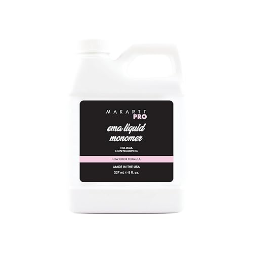 MakarttPro Ema Acrylic Liquid Monomer 236Ml/8Oz, Low Odor and Non-Yellowing Acrylic Nail Liquid, Fast Set Professional Nail Liquid for Nail Technicians.