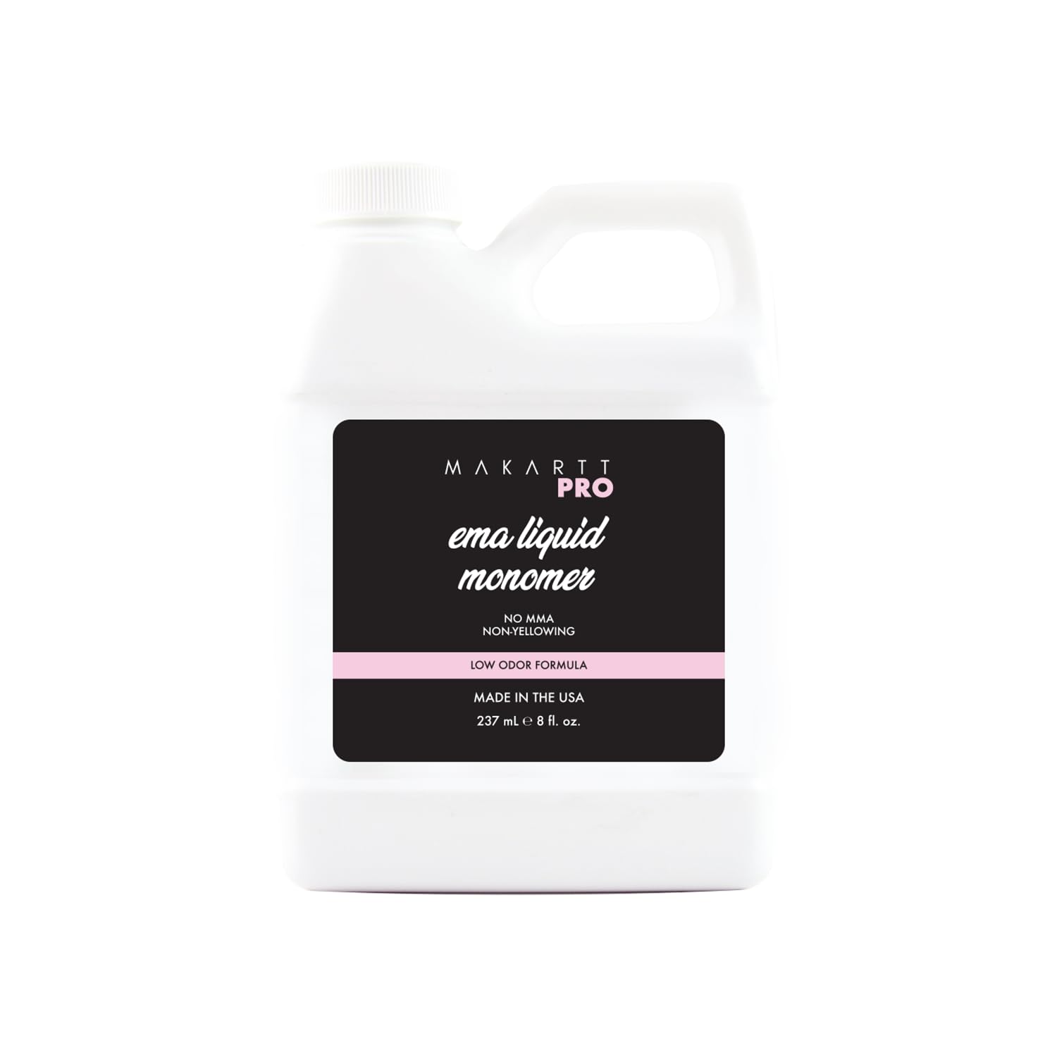 MakarttPro Low Odor, MMA Free Monomer, Non-Yellowing Professional Grade Formula, Beginner Nail Tech Friendly - Essential Acrylic Nail Supply for Nail Technicians (8 fl oz)