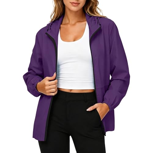 Chubasquero mujer impermeable chaqueta exterior ligera cortavientos transpirable