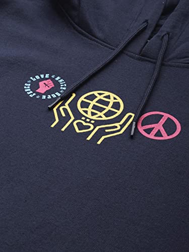 Image of The Indian Garage Co Men Regular Fit Typography Overhead Hooded Sweatshirt