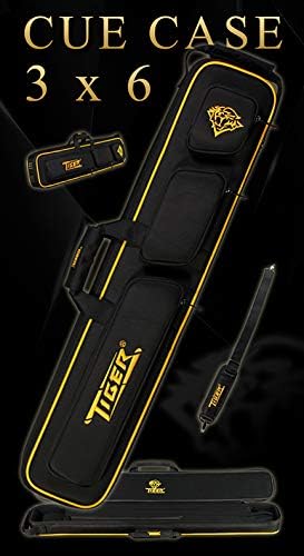 Tiger Product Billiard Pool Table Black Nylon Cue Case 3x6
