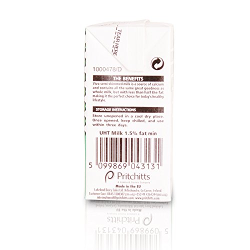 VIVA Semi Skimmed Milk Cartons - 27x200ml