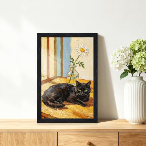 Image of 11x17 Picture Frame Set of 5, Solid Wood Frames, Black Woodgrain