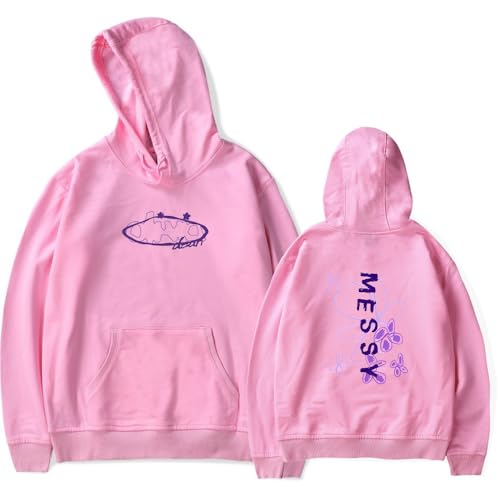 Olivia Dean Merch Messy Album Hoodie Langarm Merch Tour Pullover Unisex Casual Outfits, rose, XXS