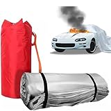 ZXINXIN Feuerschutzdecke für Fahrzeuge, Notfall-Löschdecke Auto - Doppelseitig Silikonbeschichtet, Hitzebeständig 1100°C für Elektro- und Kraftstofffahrzeuge auf Parkplätzen & Tankstellen 6x8m