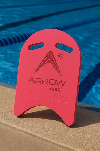 Image of Arrowmax Swimming Kickboard for Kids and Adults - EVA Foam Swim Training Board with Ergonomic Grip - Swim Aid for Beginners and Advanced Swimmers - Lightweight and Durable (RED)