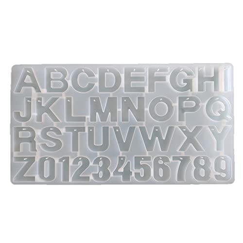 ARTOOL Alphabet Shape Resin Art Mold Creative DIY Multipurpose A to Z and Numerics Keychains Pendant Art and Craft Making Kit Silicone Epoxy Resin Art Mould (A33)