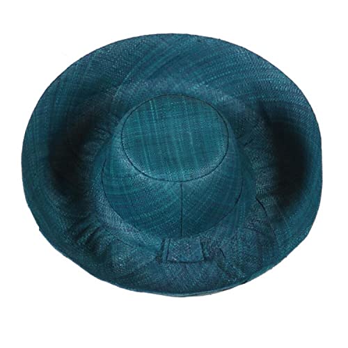 Miro Boho Chic - Sombrero Ibiza Medio. Practica y Chic Pamela de ala Media realizado en Rafia de Madagascar. Pamelas para Bodas y Tocados Sombrero Playa Mujer Madrina Boda (Turq Oscuro)