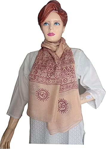KVR Hindu Pooja Religious Cotton Indian prayer scarf with OM Krishna Ganesha Shiva Nataraja yoga spiritual auspicious prints4