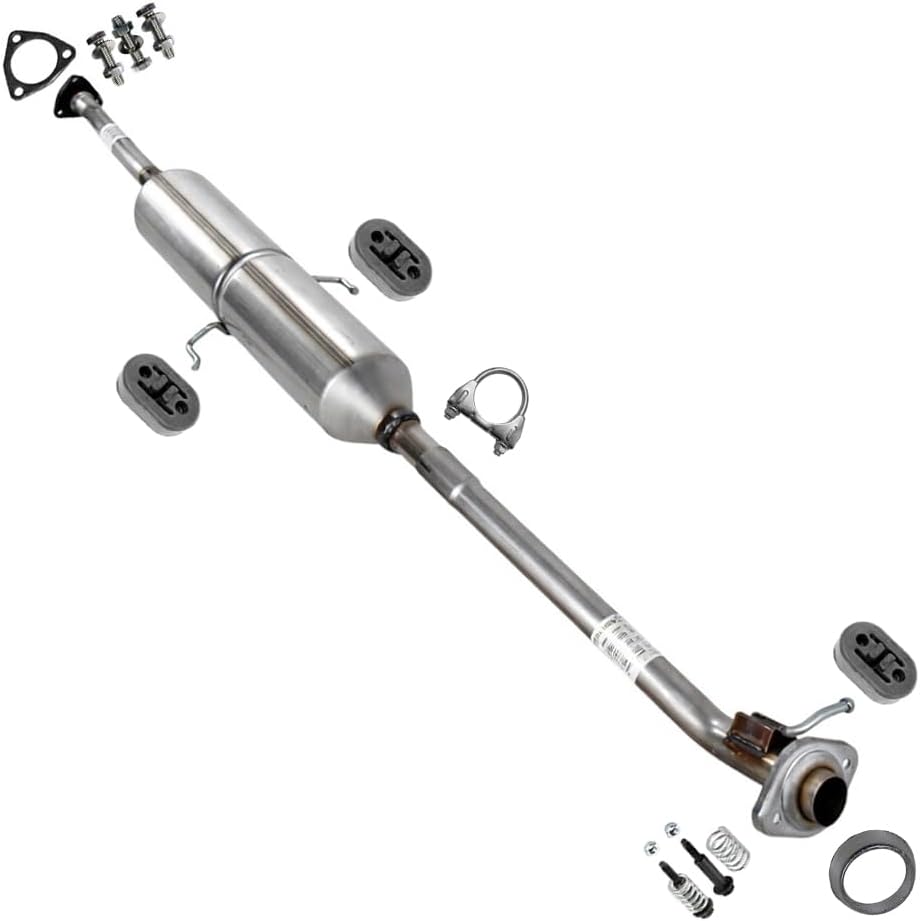 Exhaust Resonator Pipe Compatible with Honda CRV 2002-2004 2.4L | Stainless Steel | Northeastern Exhaust | Includes Clamp, Hangers, Gaskets and Bolt Kit | Direct-Fit Replacement