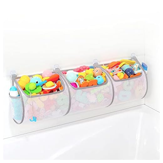 Ligereza Bathtub Toy Holder，Prevent Spots，Bath Toy Storage Bath Toys for Kids Ages 4-8 30“x8.7”Mesh Bath Toy Holder，let Baby Bath Toys Quick Drying…