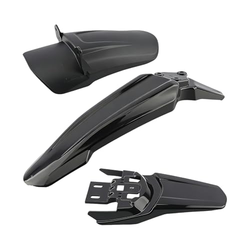 Front & Rear Fender Set for Tuttio Soleil 01 Electric Dirt Bike - Compatible Black Mud Guards (Mudguard) for Tutti Off-Road Motorcycle (Black-A)