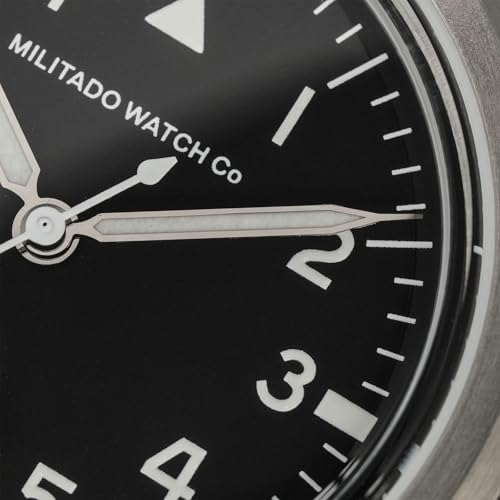 Image of TACTICAL FROG Militado 36mm Field Watch VH31 Japan Movt with Sweep Seconds Military Style Men's Watch with Nylon Strap, 100M Waterproof - ML13 /ML14 Series