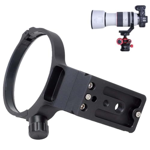 CNC �J���������O���O�r���A�L���m��Canon RF 70-200mm f/2.8L IS USM �ƌ݊���������܂�, �O�r�}�E���g�����O�A�����Y�T�|�[�g�݁A�����Y�u���P�b�g�݁A�O�r�\�P�b�g, �{�g����1/4 3/8 �l�W���t���̃N�C�b�N�����[�X�v���[