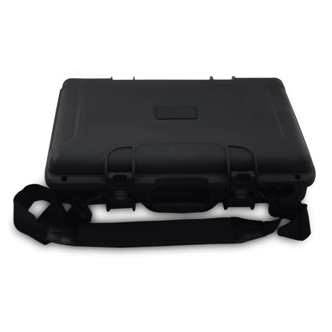 Hard Shell Carrying Case with Shoulder Strap, Black | Waterproof Protection, Secure Latch Closure, Portable Design, Impact Resistant, Foam Interior-image-2