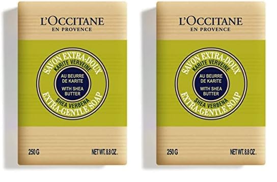 L'OCCITANE Deluxe Sized Shea Butter Verbena Extra Gentle Soap 250g | Citrus Scented | Palm Oil Free, Vegan & 99% Readily Biodegradable | Sustainable & Luxury Beauty Body Wash for All Skin Types