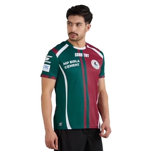 Image of Skechers Men MOHUN Bagan Home Replica Maroon Green Jersey
