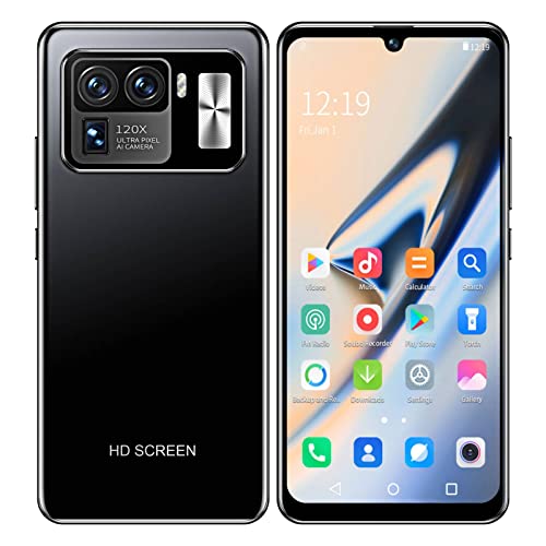 6.1in HD Screen Smartphone, 3G Network Cell Phone 4GB RAM 64GB ROM, Dual SIM, GPS, 8MP Front and 32MP Rear Camera, 4500mAh Battery Mobile Phone(Matte Black)