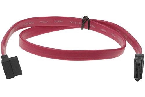 Cable Serial ATA 7-pin 20 pulgadas ángulo 180° a 90° rojo miniatura 4