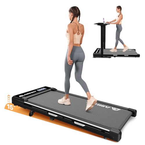 Image of Walking Pad with Incline, 4 in 1 Under Desk Treadmill for Walking and Jogging, Portable Walking Treadmill with Remote Control Lanyard for Home, 2.5HP Low-Noise in LED Display