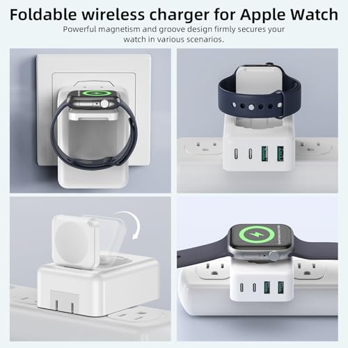 Cargador Apple Watch portátil de 43W para evitar enredos de cables USB C 4