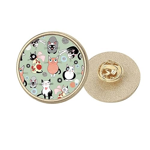 Broche ronde en métal doré pour animal domestique : fixez son élégance