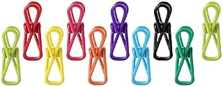 Wancala Food Bag Clips - 10 Pcs Steel & PVC Coated Food Clips for Food Storage, Bag Sealing Clips Pegs & Clothes Pegs for Washing Line, Freezer Bag Clips for Kitchen Home Office (10 Pcs)