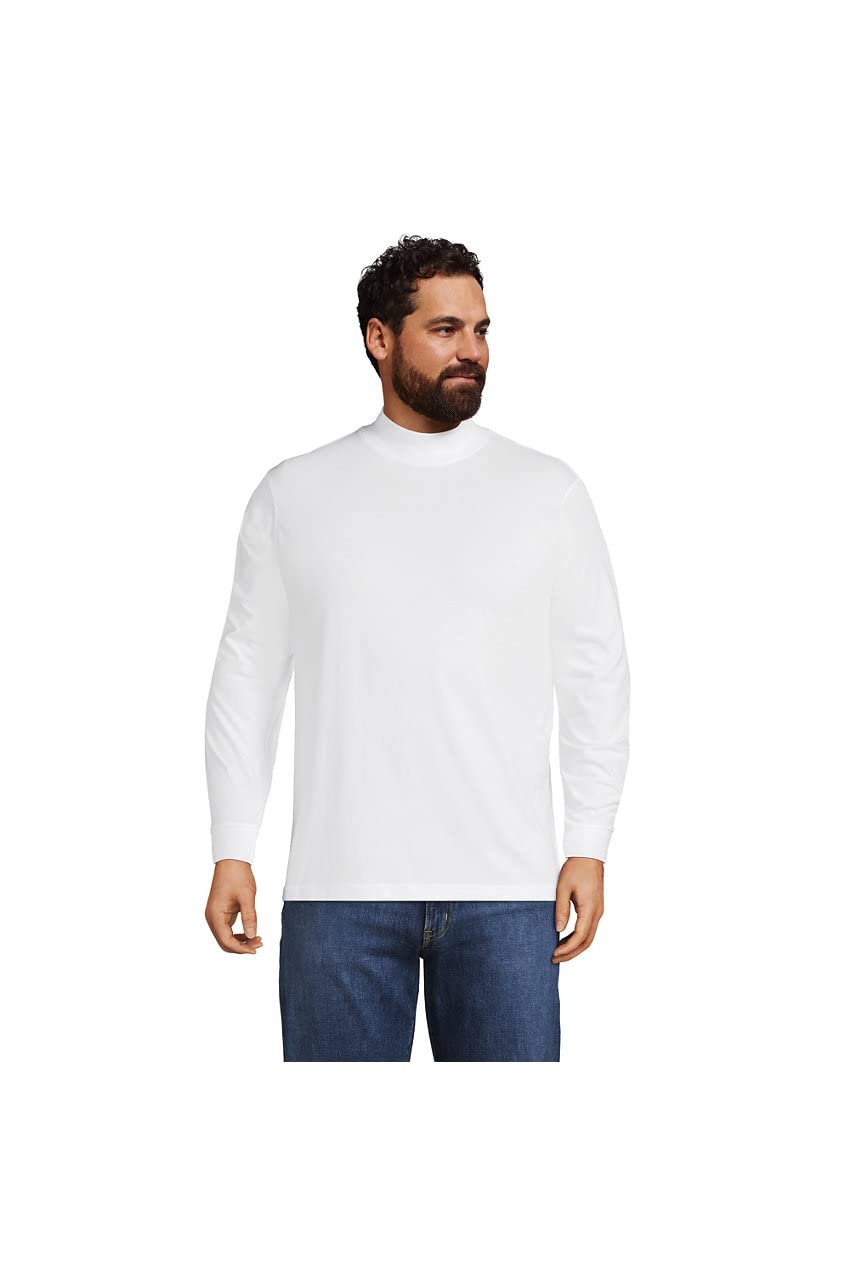 Lands' EndMen's Super-T Cotton-Blend Mock Turtleneck