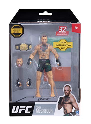 Ufc Ultimate Series Limited Edition Conor Mcgregor, 6 Inch Collector Action Figure - Includes Alternate Head And Gloved Hands, Fight Shorts, Belt And Irish Flag Accessory #TOP1