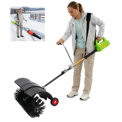 Souffleur électrique pratique et aspirateur à feuilles, souffleuse à neige et balayeuse électrique 2 en 1 avec roues et sac à poussière – Polyvalent pour cour, terrasse, trottoir, garage – Puissant et