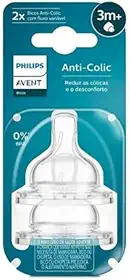 Kit Duplo Bico Anti-Colic 3m+ Philips Avent Fluxo Variavel N 03