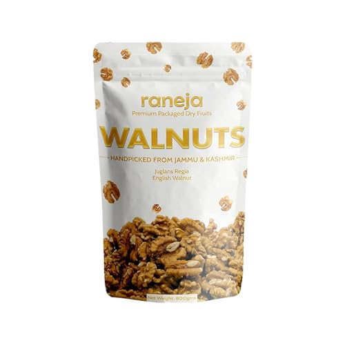 Image of Raneja 100% Natural Pre-mium Quality Large Size Kashmiri Walnut Kernels | 800 gm | Walnuts /Akhrot Without Shell, Dry Fruits, Rich in Proteins & Antiox
