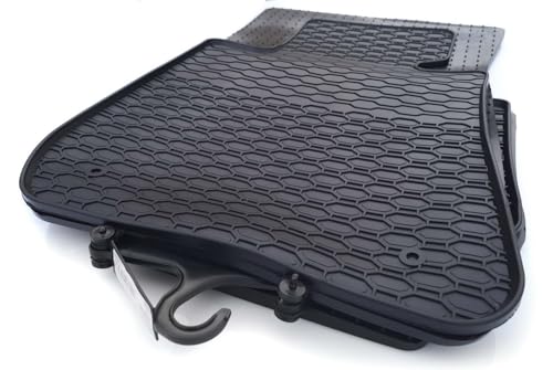 Gummimatten für 3er BMW E90 E91 M3 Gummi Matten Fußmaten (Wabendesign) Original Qualität Set 4-teilig Schwarz Geruchsneutral