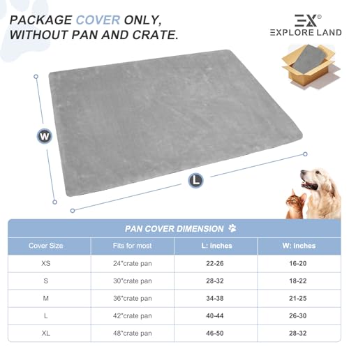 Explore Land Capa para caixa de cachorro com parte superior macia e fofa para gaiola de cachorro de